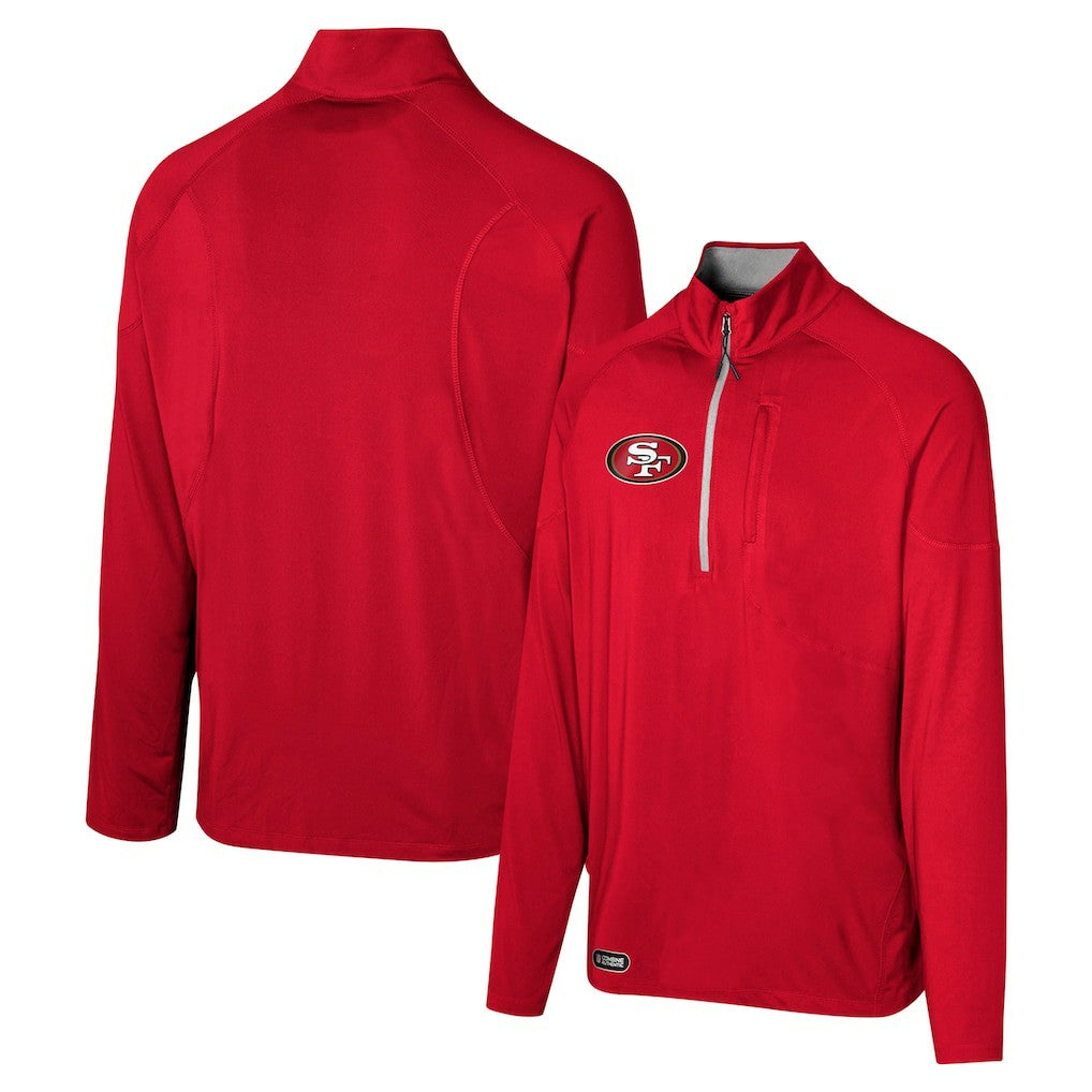 San Francisco 49ers Grind Iron Quarter-Zip Top Scarlet