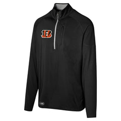 Cincinnati Bengals Grind Iron Quarter-Zip Top Black