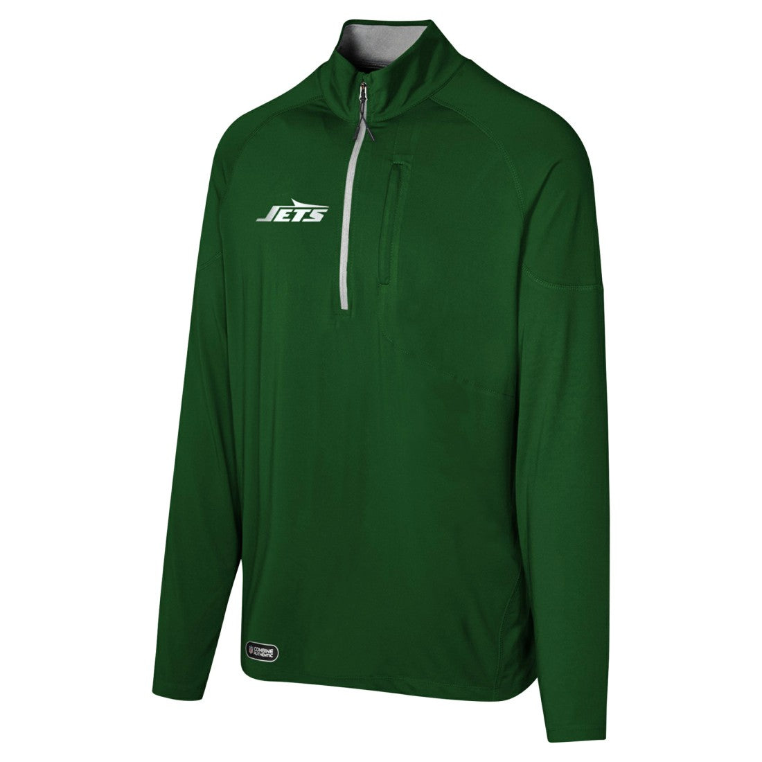 New York Jets Grind Iron Quarter-Zip Top Green