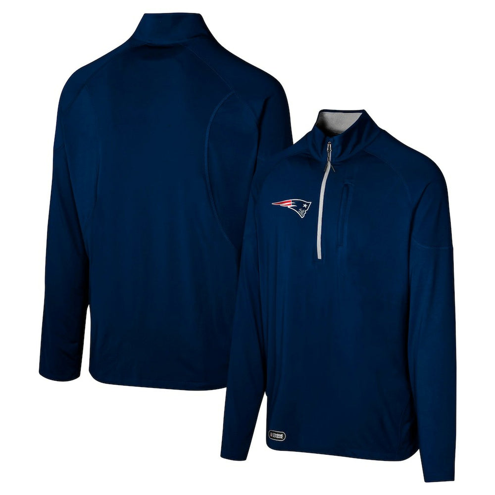 New England Patriots Grind Iron Quarter-Zip Top Navy