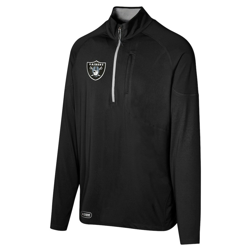 Las Vegas Raiders Grind Iron Quarter-Zip Top Black