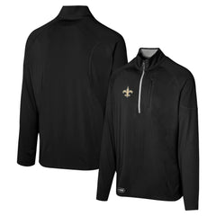 New Orleans Saints Grind Iron Quarter-Zip Top Black