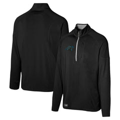 Carolina Panthers Grind Iron Quarter-Zip Top Black