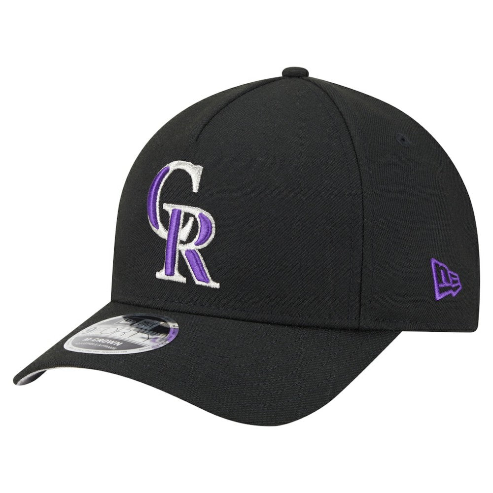 Colorado Rockies New Era 9FORTY M-Crown Adjustable Hat - Black - New Era Discount