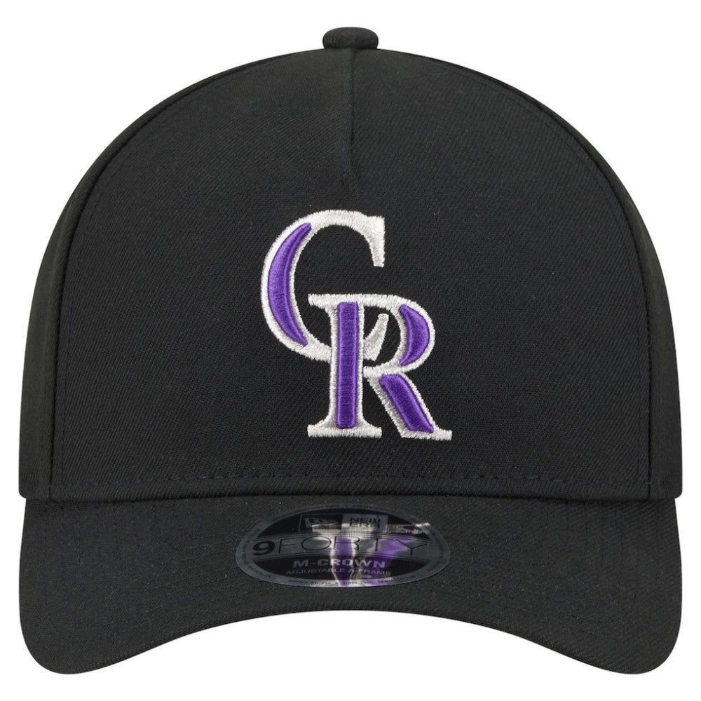 Colorado Rockies New Era 9FORTY M-Crown Adjustable Hat - Black - New Era Discount