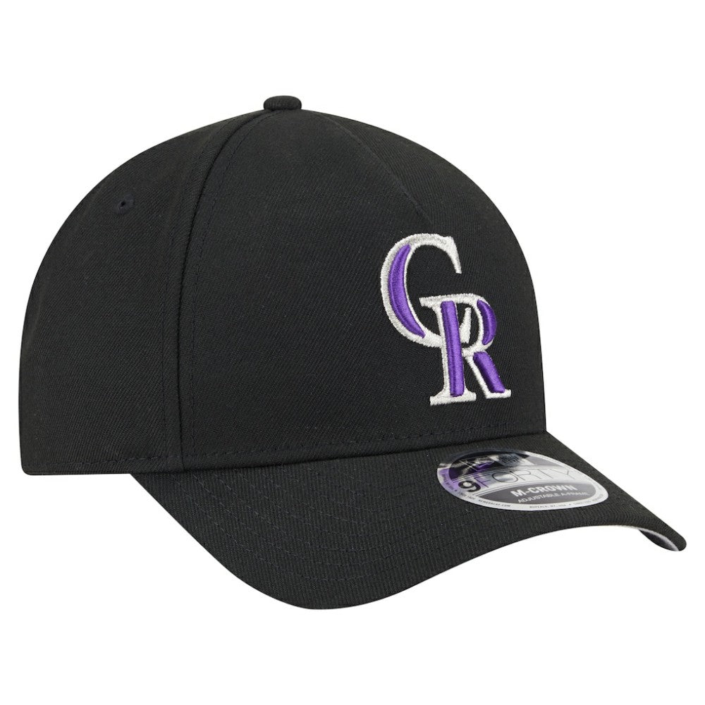 Colorado Rockies New Era 9FORTY M-Crown Adjustable Hat - Black - New Era Discount