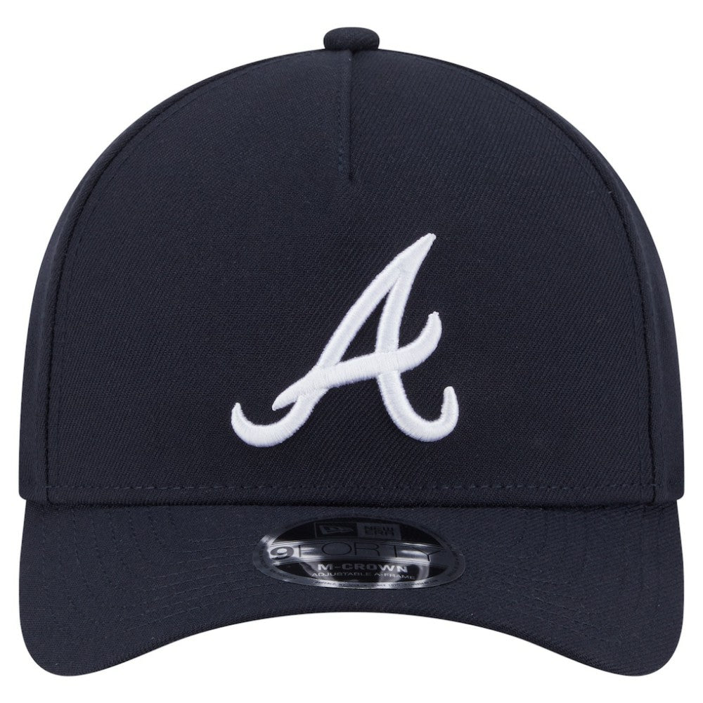 Atlanta Braves New Era 9FORTY M-Crown Adjustable Hat - Navy - New Era Discount