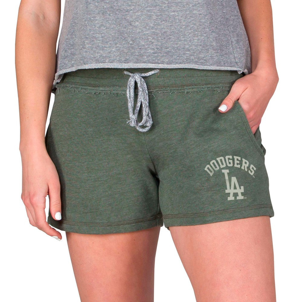 Los Angeles Dodgers Concepts Sport Women's Mainstream French Terry Tri-Blend Shorts - Green - MLB Lifestyle