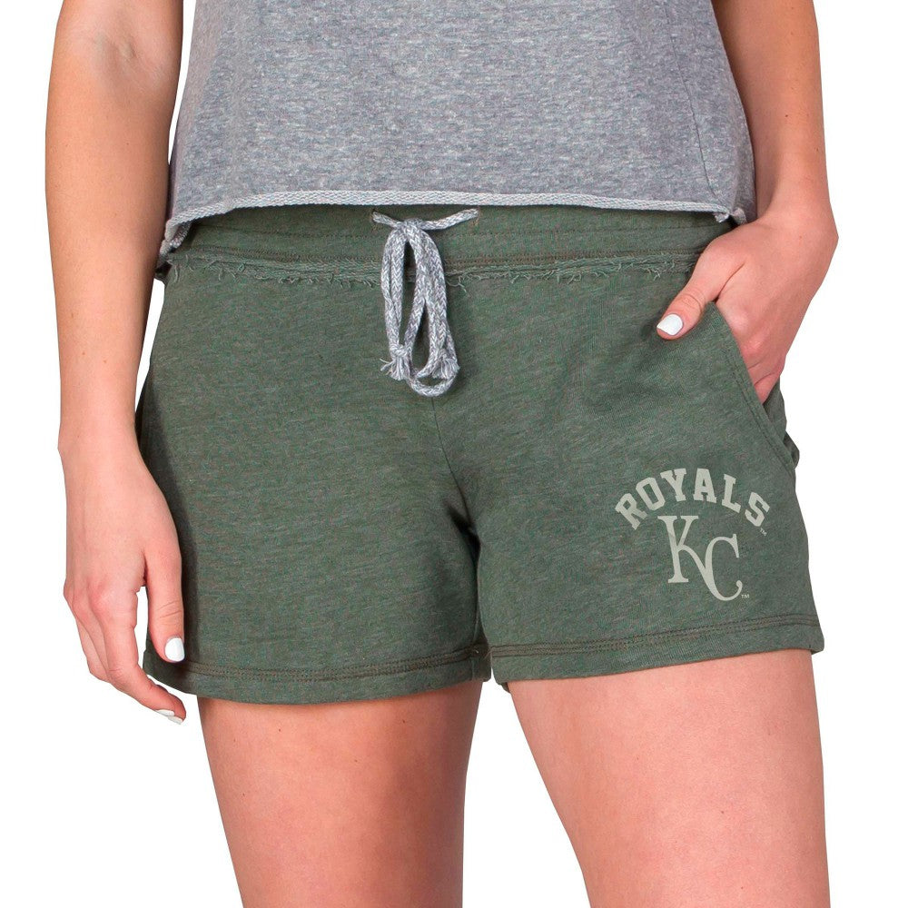 Kansas City Royals Concepts Sport Women's Mainstream French Terry Tri-Blend Shorts - Green - MLB on Sale