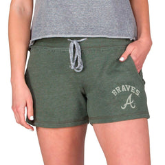Atlanta Braves Concepts Sport Women's Mainstream French Terry Tri-Blend Shorts - Green - MLB Online