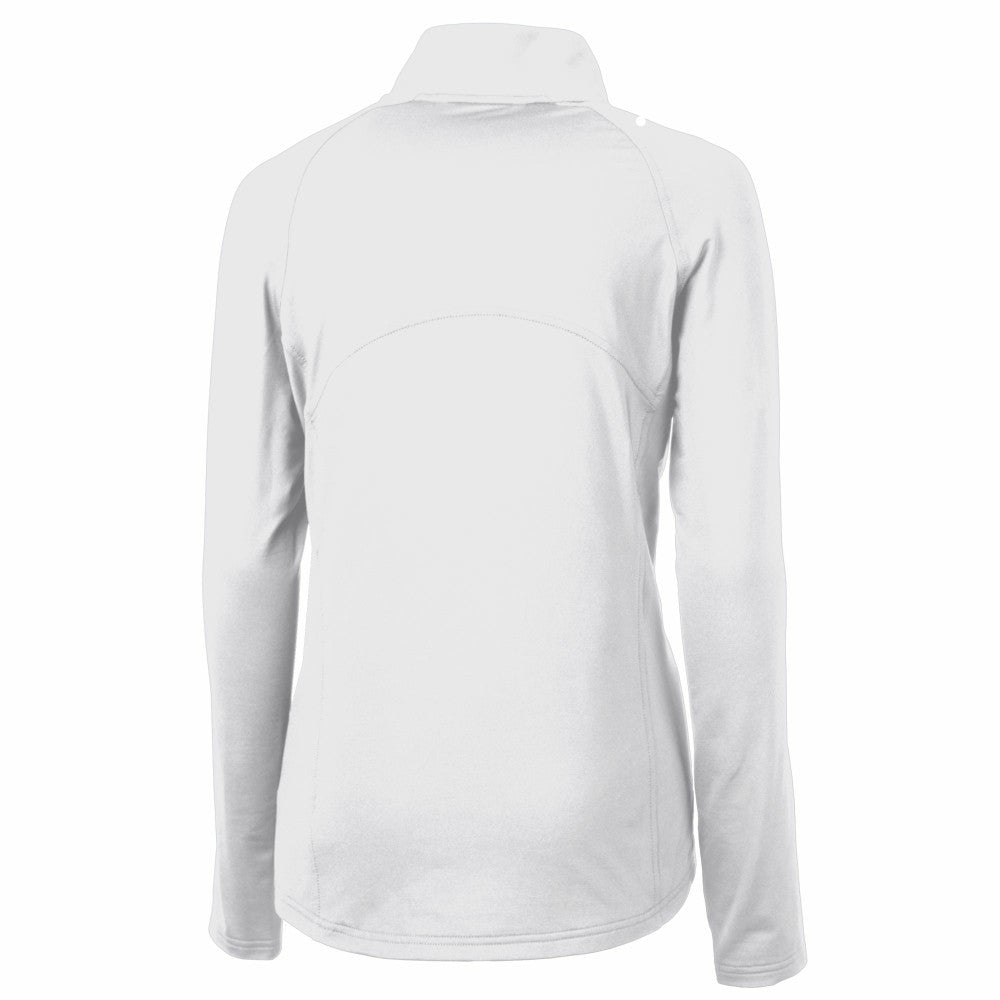 Cleveland Guardians Cutter & Buck Women's Adapt Eco Knit Stretch Recycled Half-Zip DryTec Top - White - MLB Discount