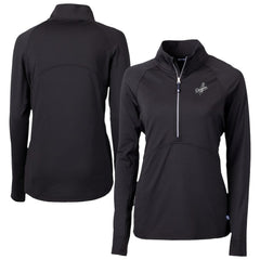 Los Angeles Dodgers Cutter & Buck Women's Adapt Eco Knit Stretch Recycled Half-Zip DryTec Top - Black - MLB Discount