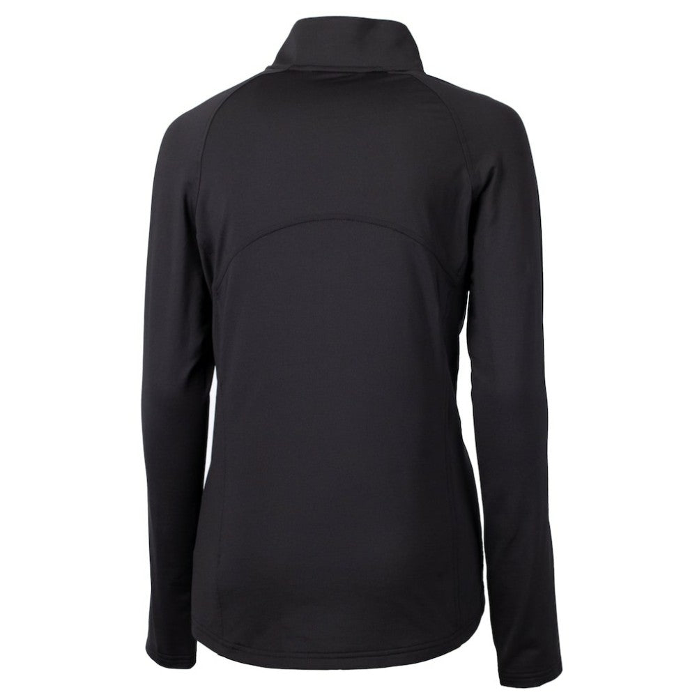Los Angeles Dodgers Cutter & Buck Women's Adapt Eco Knit Stretch Recycled Half-Zip DryTec Top - Black - MLB Discount
