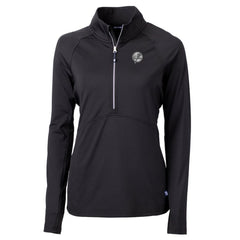 New York Yankees Cutter & Buck Women's Adapt Eco Knit Stretch Recycled Half-Zip DryTec Top - Black - MLB on Sale