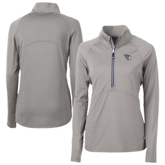 Cleveland Guardians Cutter & Buck Women's Adapt Eco Knit Stretch Recycled Half-Zip DryTec Top - Gray - MLB Online