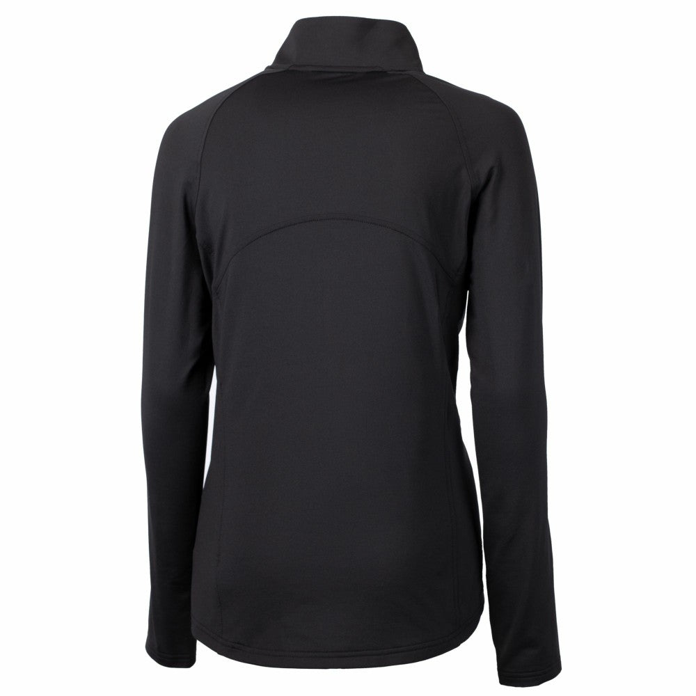 Cleveland Guardians Cutter & Buck Women's Adapt Eco Knit Stretch Recycled Half-Zip DryTec Top - Black - MLB on Sale