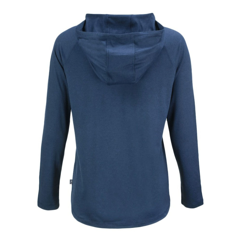 Detroit Tigers Cutter & Buck Women's Coastline Epic Comfort Eco Recycled Raglan Long Sleeve Hoodie T-Shirt - Navy - MLB Discount