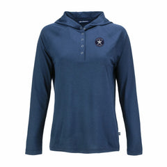 Houston Astros Cutter & Buck Women's Coastline Epic Comfort Eco Recycled Raglan Long Sleeve Hoodie T-Shirt - Navy - MLB Online