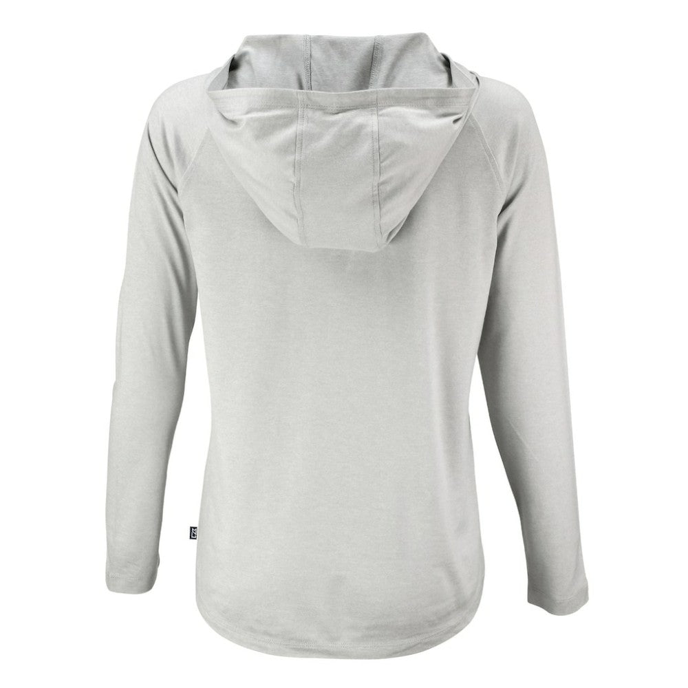 Atlanta Braves Cutter & Buck Women's Coastline Epic Comfort Eco Recycled Raglan Long Sleeve Hoodie T-Shirt - Gray - MLB Online