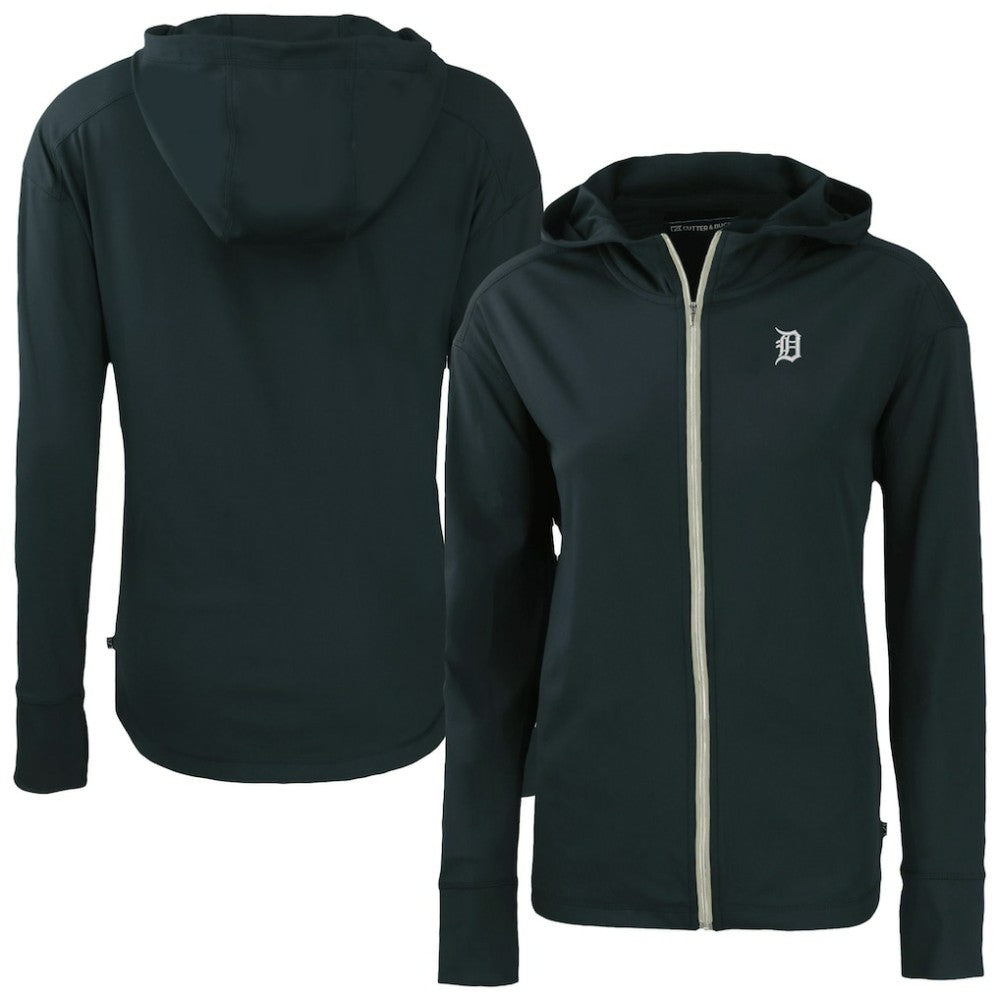 Detroit Tigers Cutter & Buck Women's Daybreak Eco Recycled Full-Zip Hoodie - Navy - MLB Lifestyle
