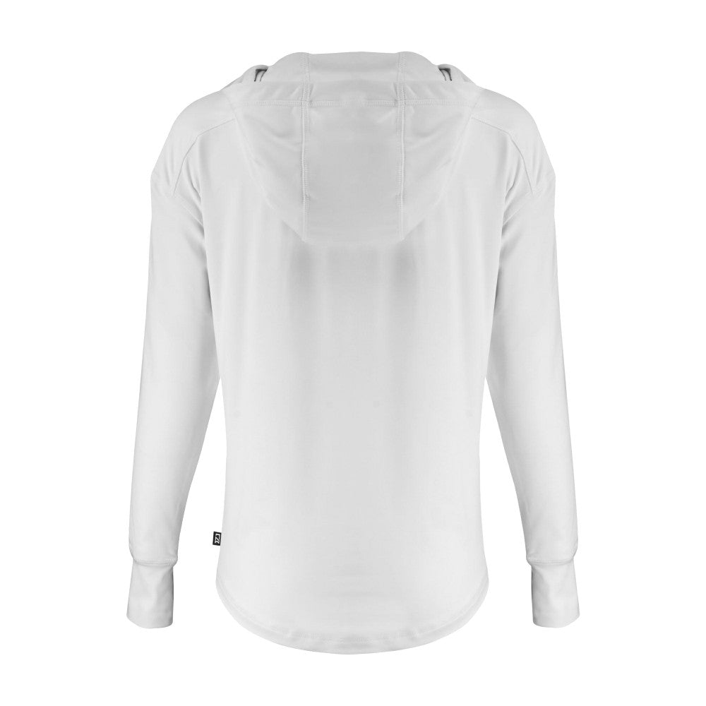 New York Mets Cutter & Buck Women's Daybreak Eco Recycled Half-Zip Hoodie - White - MLB Sale