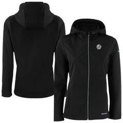 New York Yankees Cutter & Buck Women's Evoke Eco Softshell Recycled Full-Zip Hoodie Jacket - Black - MLB Discount