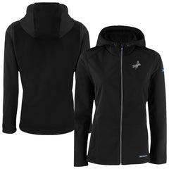 Los Angeles Dodgers Cutter & Buck Women's Evoke Eco Softshell Recycled Full-Zip Hoodie Jacket - Black - MLB Sale