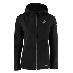 Los Angeles Dodgers Cutter & Buck Women's Evoke Eco Softshell Recycled Full-Zip Hoodie Jacket - Black - MLB Sale