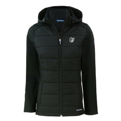 Baltimore Orioles Cutter & Buck Women's Evoke Hybrid Eco Softshell Recycled Full-Zip Hooded Jacket - Black - MLB Lifestyle