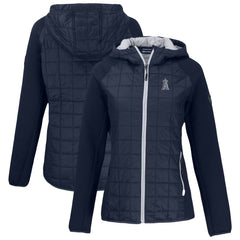 Los Angeles Angels Cutter & Buck Women's Rainier Primaloft Eco Full-Zip Hybrid Jacket - Navy - MLB Discount