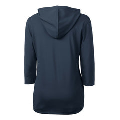 Detroit Tigers Cutter & Buck Women's Virtue Eco Pique Half-Zip 3/4 Sleeve Pullover Hoodie - Navy - MLB Sale