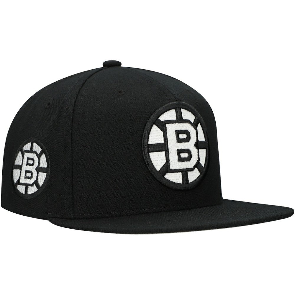 Boston Bruins Mitchell & Ness Team Snapback Hat - Black - NHL 201873246
