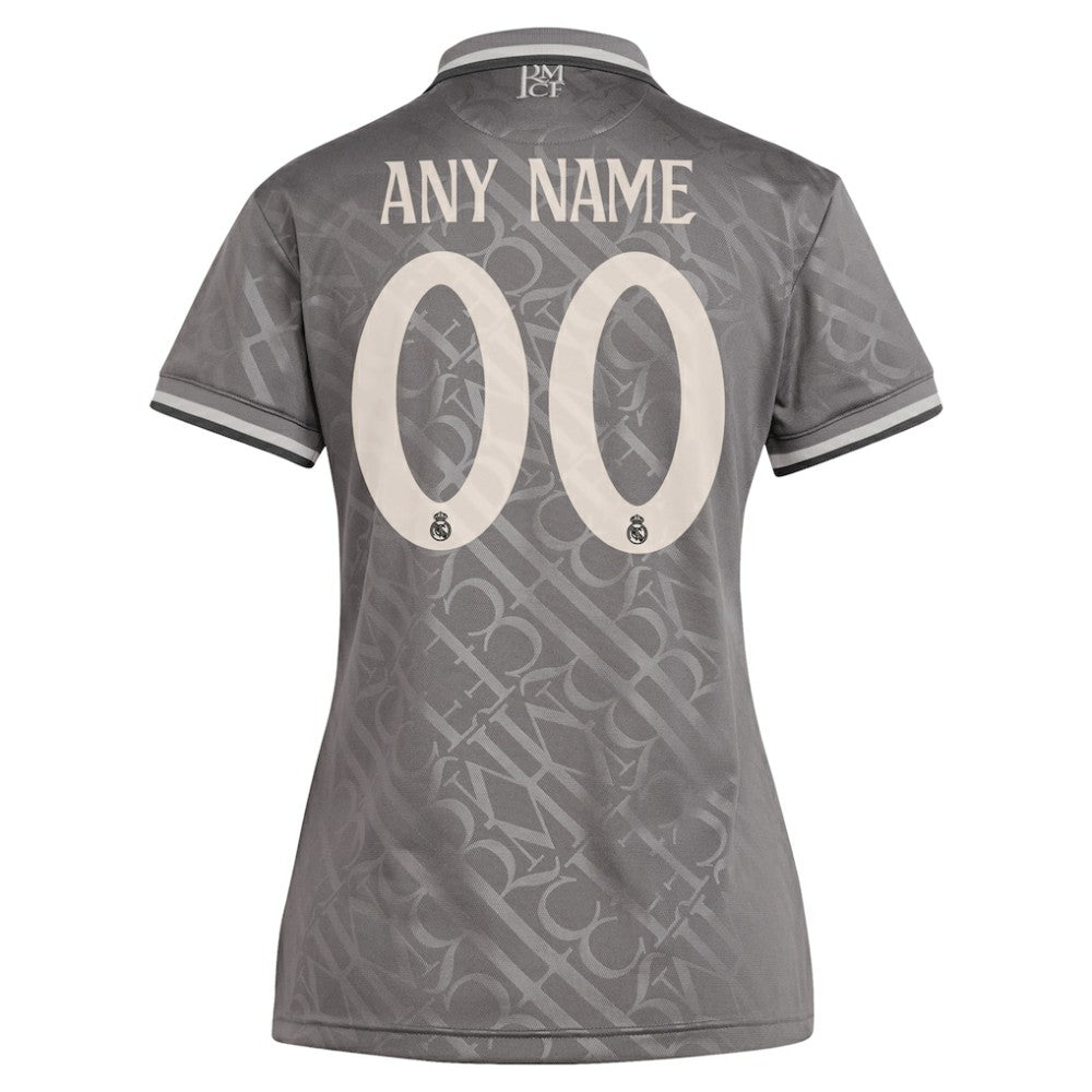 Real Madrid Originals Women's 2024/25 Third Replica Custom Jersey Charcoal - Adidas for sale