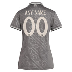 Real Madrid Originals Women's 2024/25 Third Replica Custom Jersey Charcoal - Adidas for sale