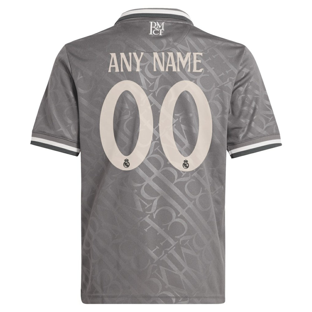 Real Madrid Originals Youth 2024/25 Third Replica Custom Jersey Charcoal - Adidas cheap