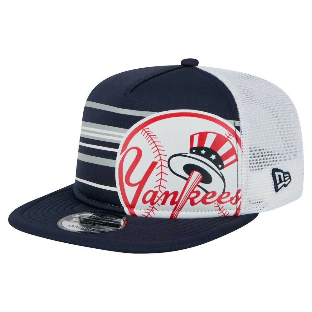 New York Yankees New Era 9FIFTY A-Frame Trucker Snapback Hat - Navy - New Era on Sale