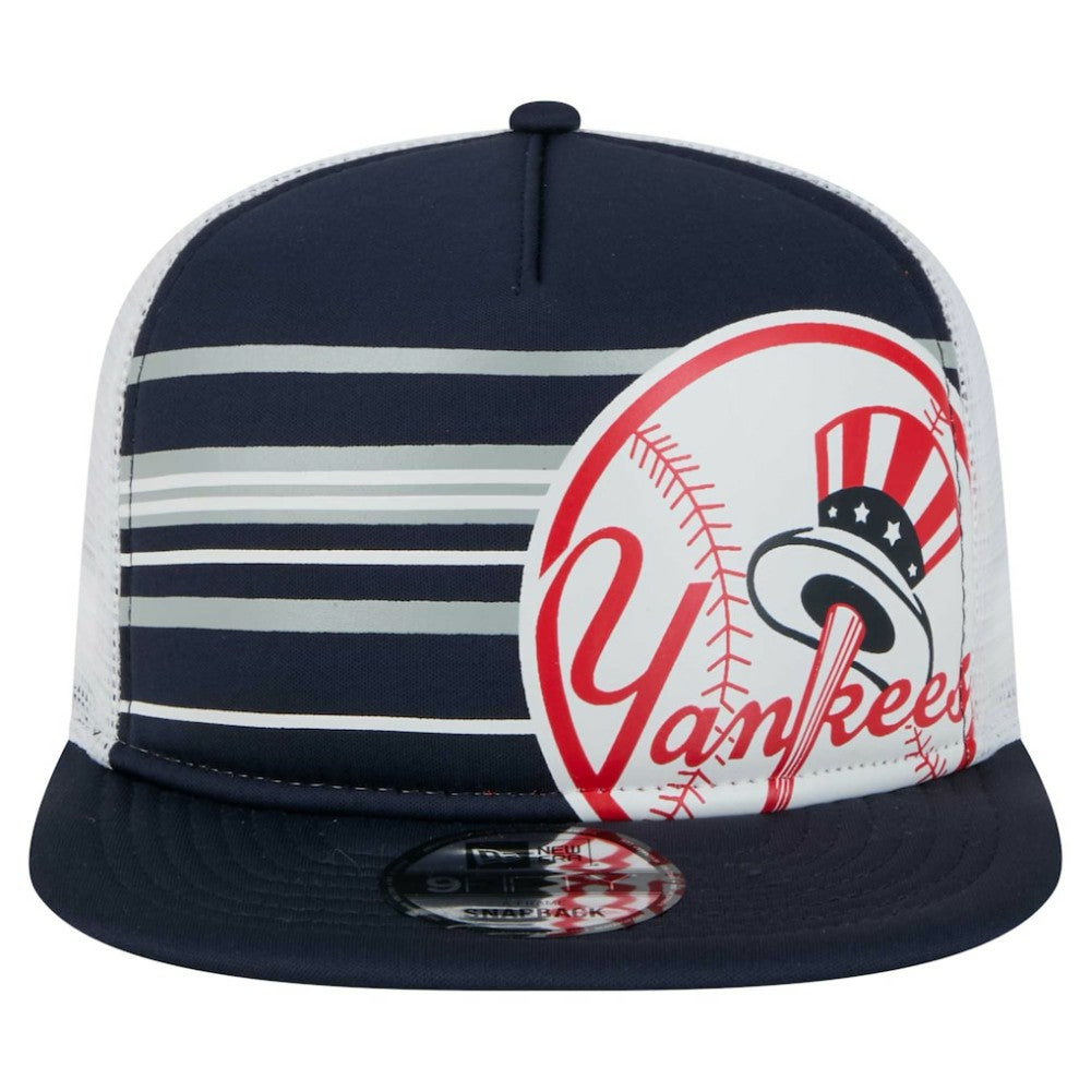 New York Yankees New Era 9FIFTY A-Frame Trucker Snapback Hat - Navy - New Era on Sale