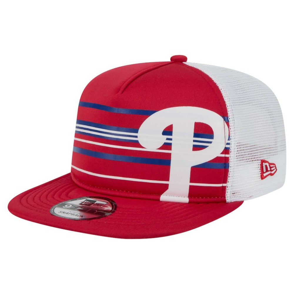 Philadelphia Phillies New Era 9FIFTY A-Frame Trucker Snapback Hat - Red - New Era Discount
