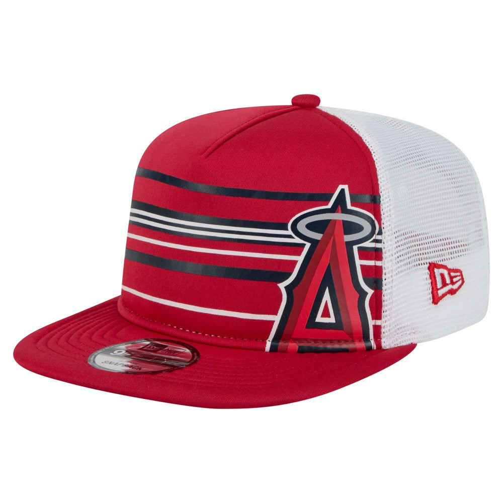 Los Angeles Angels New Era 9FIFTY A-Frame Trucker Snapback Hat - Red - New Era Sale