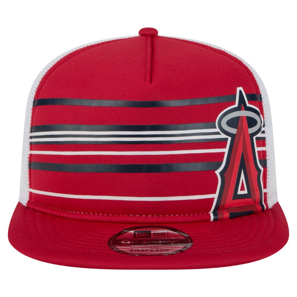 Los Angeles Angels New Era 9FIFTY A-Frame Trucker Snapback Hat - Red - New Era Sale