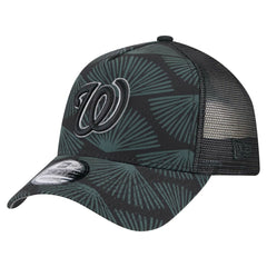 Washington Nationals New Era 9FORTY A-Frame Trucker Adjustable Hat - Black - New Era Online