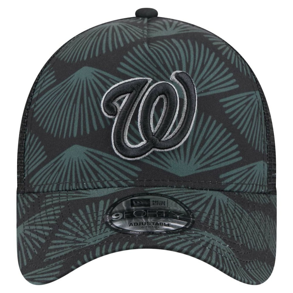 Washington Nationals New Era 9FORTY A-Frame Trucker Adjustable Hat - Black - New Era Online