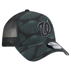 Washington Nationals New Era 9FORTY A-Frame Trucker Adjustable Hat - Black - New Era Online