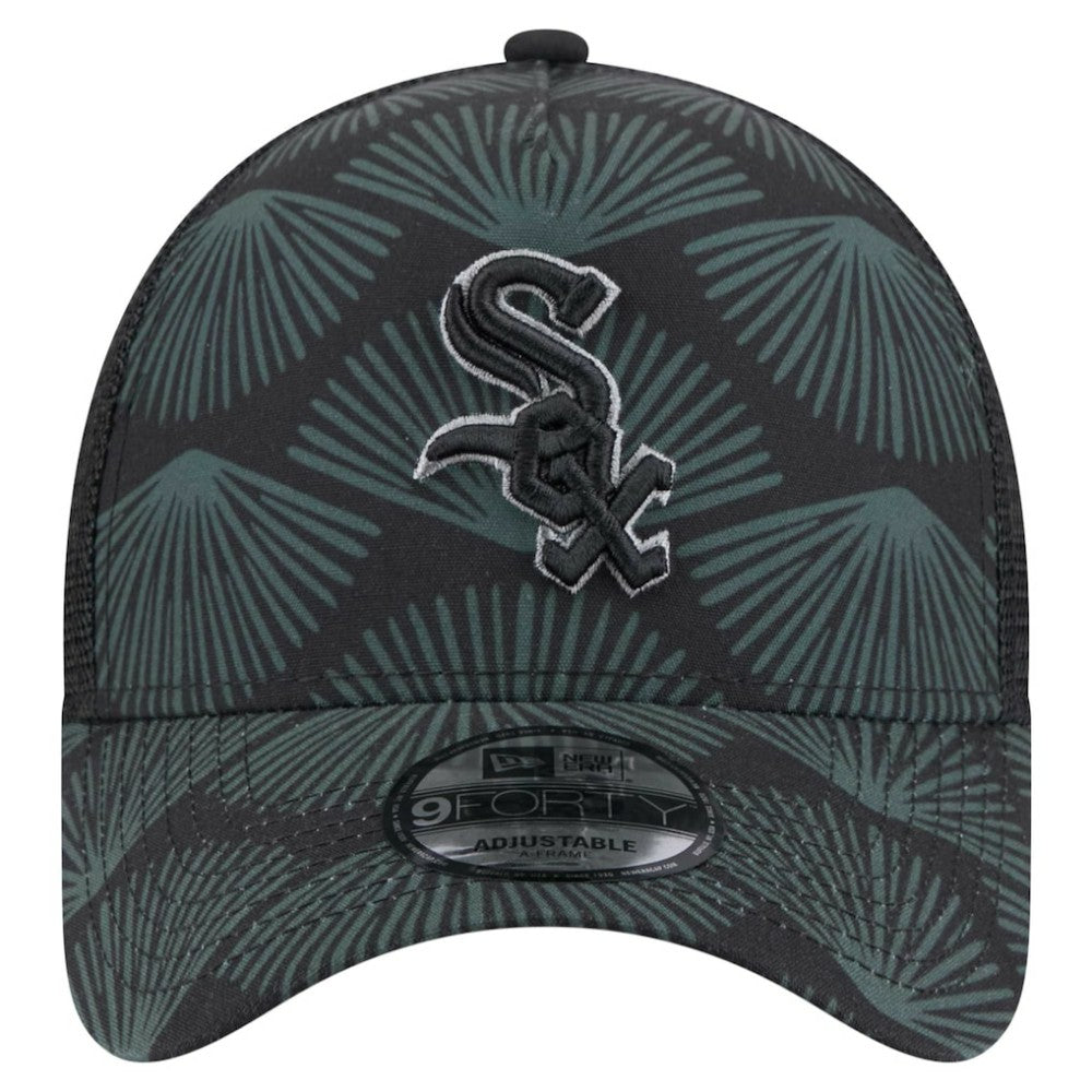 Chicago White Sox New Era 9FORTY A-Frame Trucker Adjustable Hat - Black - New Era Lifestyle
