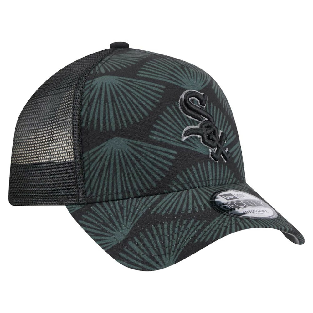 Chicago White Sox New Era 9FORTY A-Frame Trucker Adjustable Hat - Black - New Era Lifestyle