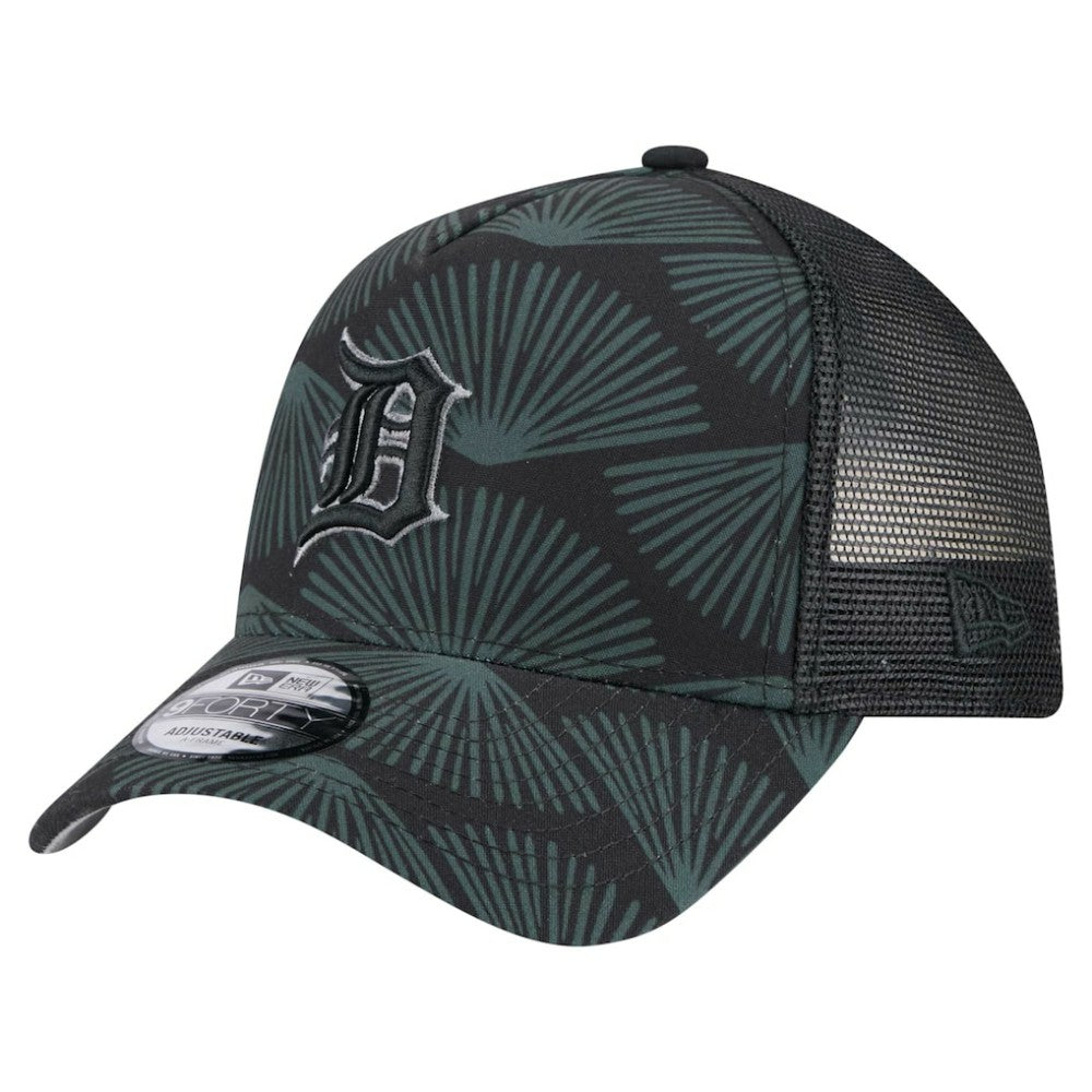 Detroit Tigers New Era 9FORTY A-Frame Trucker Adjustable Hat - Black - New Era Lifestyle