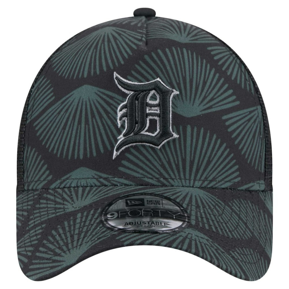 Detroit Tigers New Era 9FORTY A-Frame Trucker Adjustable Hat - Black - New Era Lifestyle