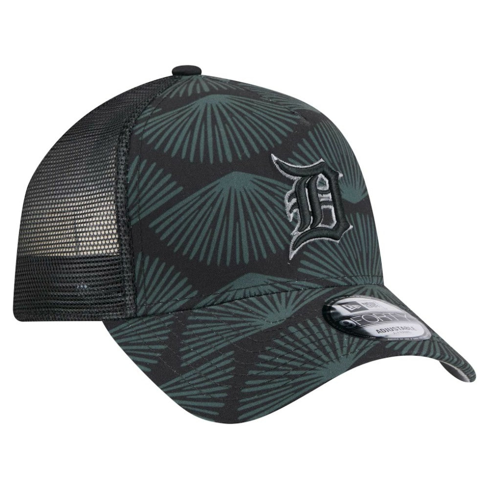 Detroit Tigers New Era 9FORTY A-Frame Trucker Adjustable Hat - Black - New Era Lifestyle