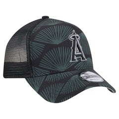 Los Angeles Angels New Era 9FORTY A-Frame Trucker Adjustable Hat - Black - New Era on Sale