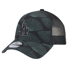 Los Angeles Dodgers New Era 9FORTY A-Frame Trucker Adjustable Hat - Black - New Era Online